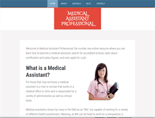Tablet Screenshot of medicalassistantprofessional.com